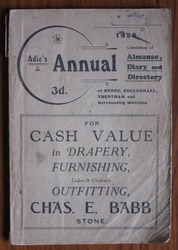 Adie's Annual consisting of Almanac, Diary & Directory of Stone, Eccleshall, Trentham & surrounding places
