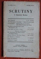 Scrutiny, A Quarterly Review: Vol. XVIII No 3 Winter, 1951-1952
