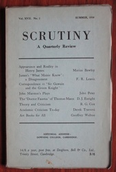 Scrutiny, A Quarterly Review: Vol. XVII No 2 Summer, 1950
