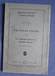 The Story of Willie Ellin - An Unfinished Novel by Charlotte Brontë in Brontë Society Transactions 1936 Part XLVI No 1 Volume IX
