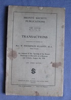 Brontë Society Transactions Part XXXVIII No. 3 of Vol VII 1928
