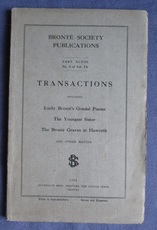 Brontë Society Transactions Part XLVIII No. 3 of Vol IX 1938
