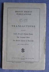 Brontë Society Transactions Part XLVIII No. 3 of Vol IX 1938
