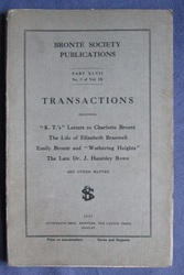 Brontë Society Transactions Part XLVII No. 2 of Vol IX 1937
