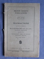 Brontë Society Transactions Part XXXVII No. 2 of Vol. VII 1927
