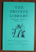 The Private Library, Seventh Series - Volume 3:3 - Autumn 2020
